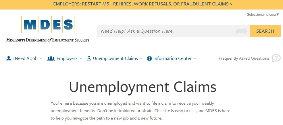 Pasos para aplicar al seguro por desempleo de Mississippi.